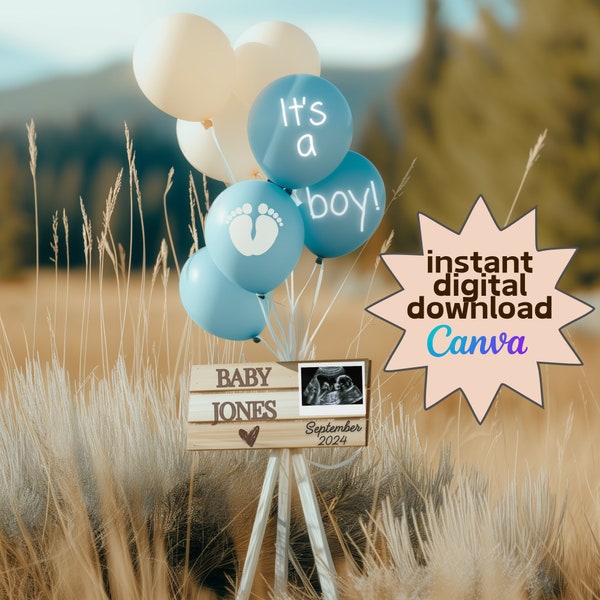 It's A Boy Pregnancy Announcement, Boy Reveal, It's A Boy Announcement Idea, Rustic Boy Pregnancy Announcement