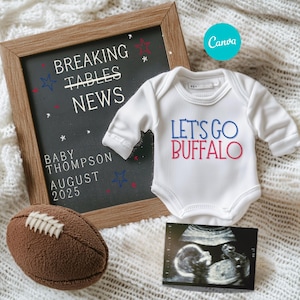 Buffalo Football Baby Announcement: Social Media Pregnancy Reveal (Digital)