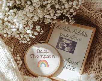 Rainbow Baby Announcement: Customizable Social Media Template (Digital Download)