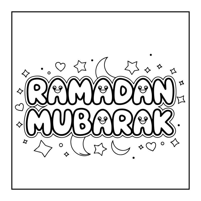 Bold and Easy Ramadan Coloring Book Kids - Etsy