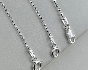 Sterling Silver Bead Ball Chain