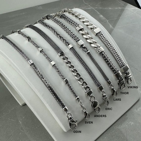 Solid 925 Sterling Silver Men's 8