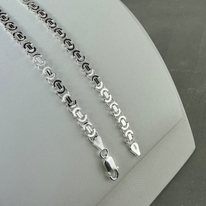 Collana bizantina da uomo in vero argento sterling da 5,2 mm