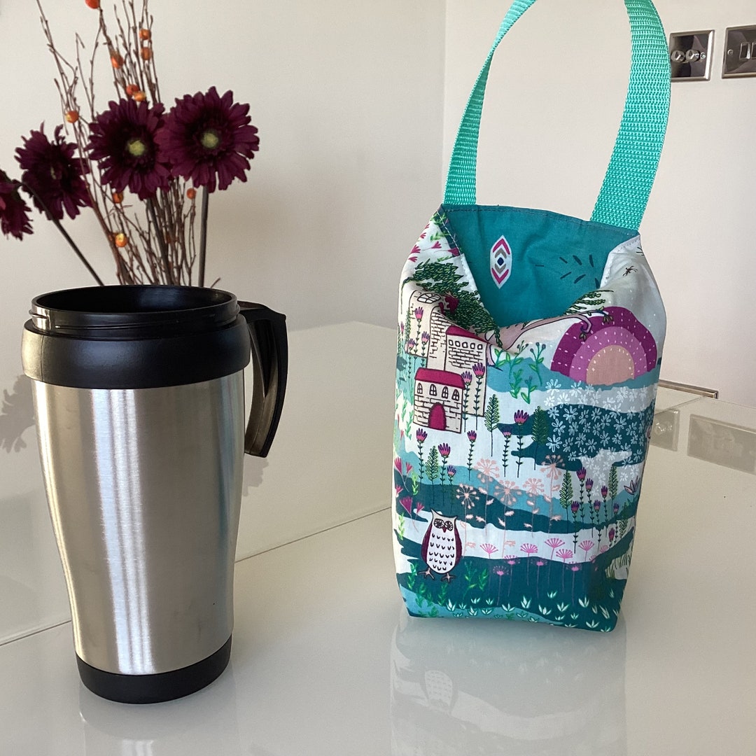 Coffee Cup Holder Bag. Fully Reversible Coffee Cup Bag. Coffee Etsy UK
