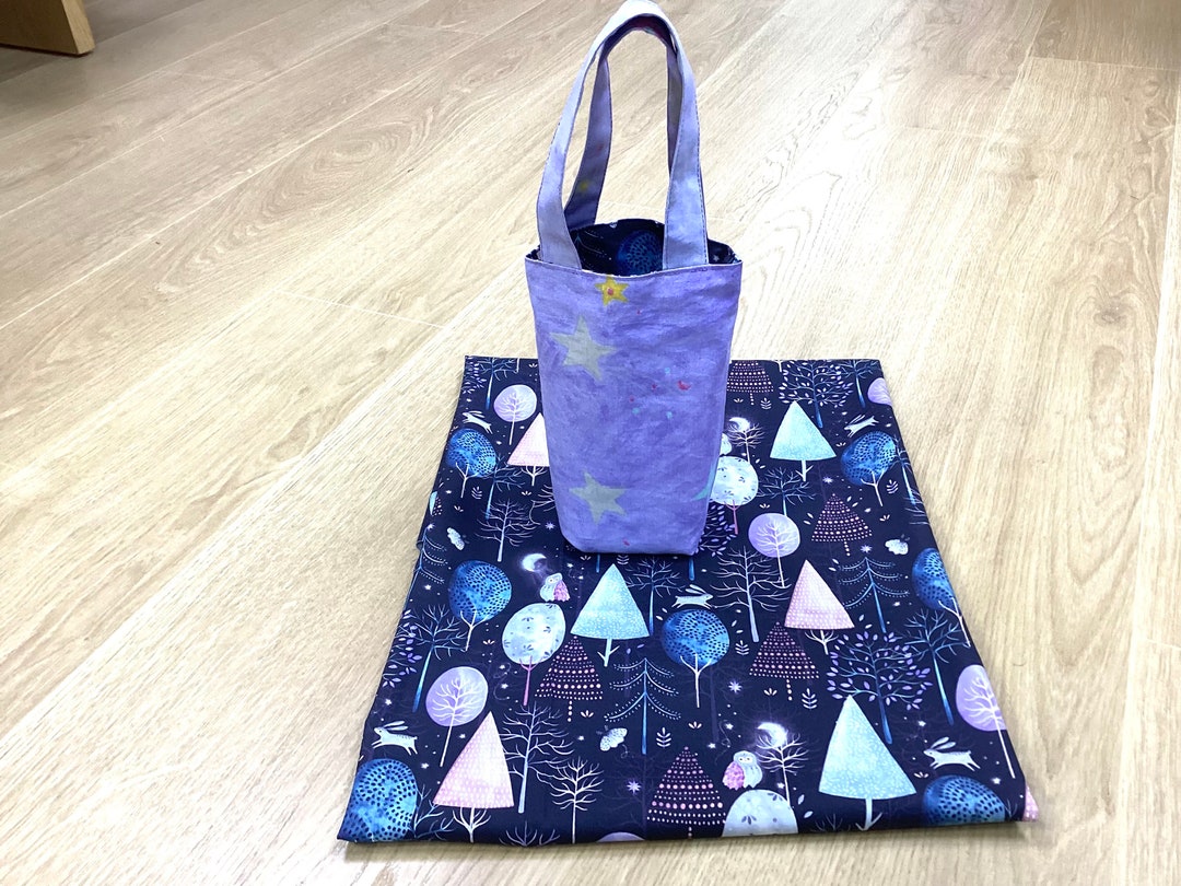 Coffee Cup Holder Bag. Fully Reversible Coffee Cup Bag. Coffee Cup