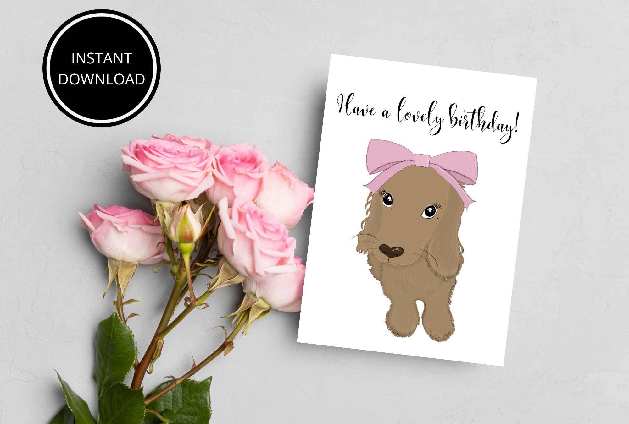 Printable Dog Birthday Card Beautiful - Il Fullxfull.5542590925 Feea 