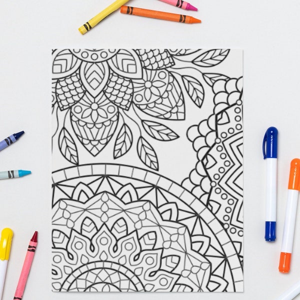 Stunning Mandala Designs for Mindfulness Colouring In. Downloadable PDF