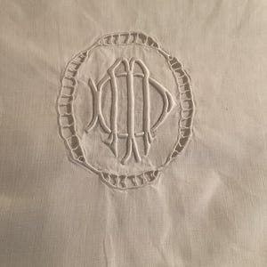 Antique French Linen top sheet