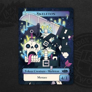 Skelett MTG Token | Custom Magic the Gathering Karte von Lazy Wyrm