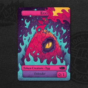 Egg MTG Tokens | custom magic the gathering card by Lazy Wyrm