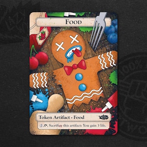 Food MTG Token: Unique Card Art by Lazy Wyrm
