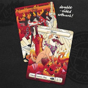 Segnalino MTG Cane: Illustrazione carta unica di Lazy Wyrm
