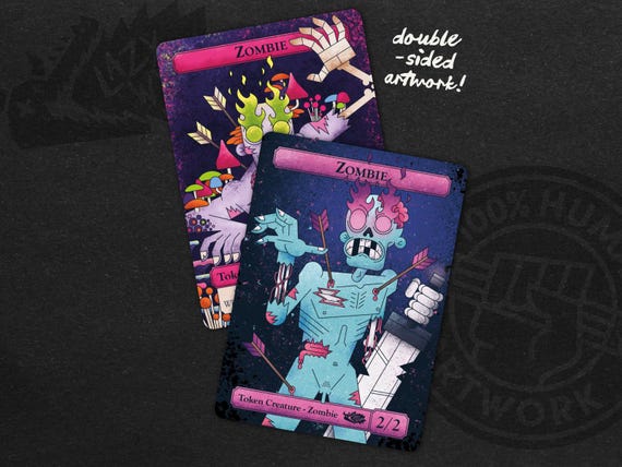 Zombie and Decayed Zombie MTG Tokens | Custom Magic the Gathering Card by  Lazy Wyrm - Etsy