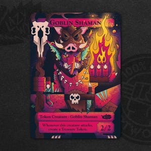 Goblin Shaman MTG Tokens | custom magic the gathering card by Lazy Wyrm