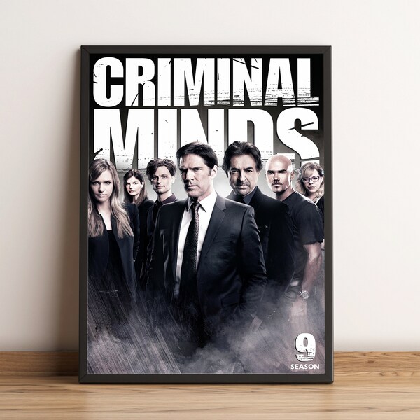 Criminal Minds Poster, Matthew Gray Gubler Wall Art, Shemar Moore Tv Show Print, Best Gift for Tv Series Fans, Rolled Canvas