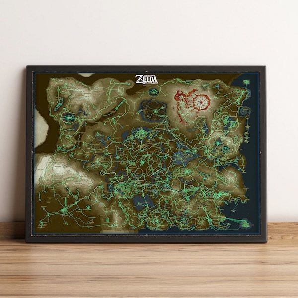 Zelda Map Etsy