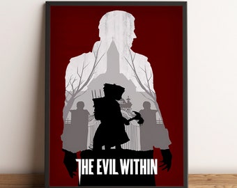 The Evil Within Poster, Juli Kidman Wall Art, Horror Game Print, Best Gift for Gamers, Rolled Canvas