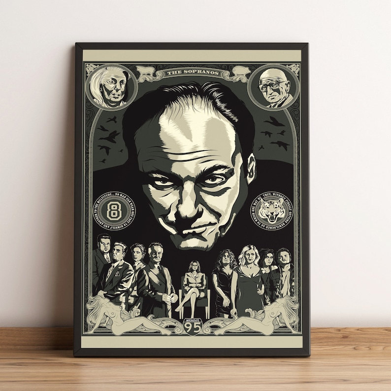 The Sopranos Poster, Tony Soprano Wall Art, James Gandolfini Print