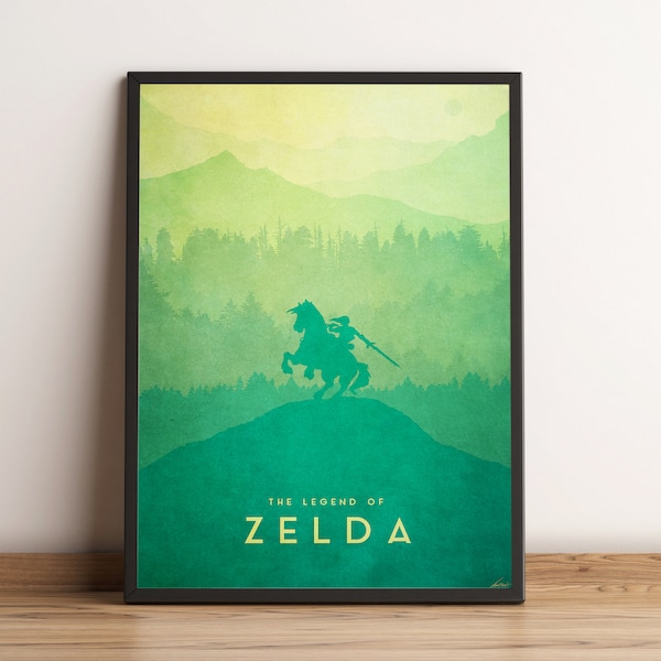 Poster The Legend of Zelda, impression Hyrule, art mural Larmes du royaume, meilleur cadeau pour les joueurs, toile roulée