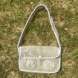 Crochet bow messenger bag pattern PDF