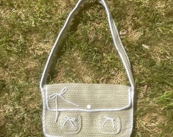 Crochet bow messenger bag pattern PDF