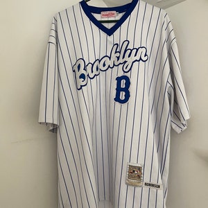 VINTAGE JACKIE ROBINSON BROOKLYN DODGERS MAJESTIC COOPERSTOWN BASEBALL  JERSEY XL