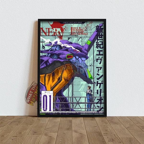 Cartel de anime de Neon Genesis Evangelion, impresión de anime, regalos de anime, cartel de manga, arte de pared, decoración de pared, decoración del hogar, regalo de cumpleaños, arte de pared 705