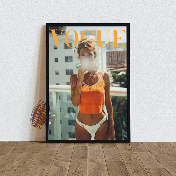 Fashion Magazine Poster, Retro Fashion Canvas Art, Vintage Fashion Magazine Poster, Luxury Fashion Print, Trendy Wall Art Magazine Print T