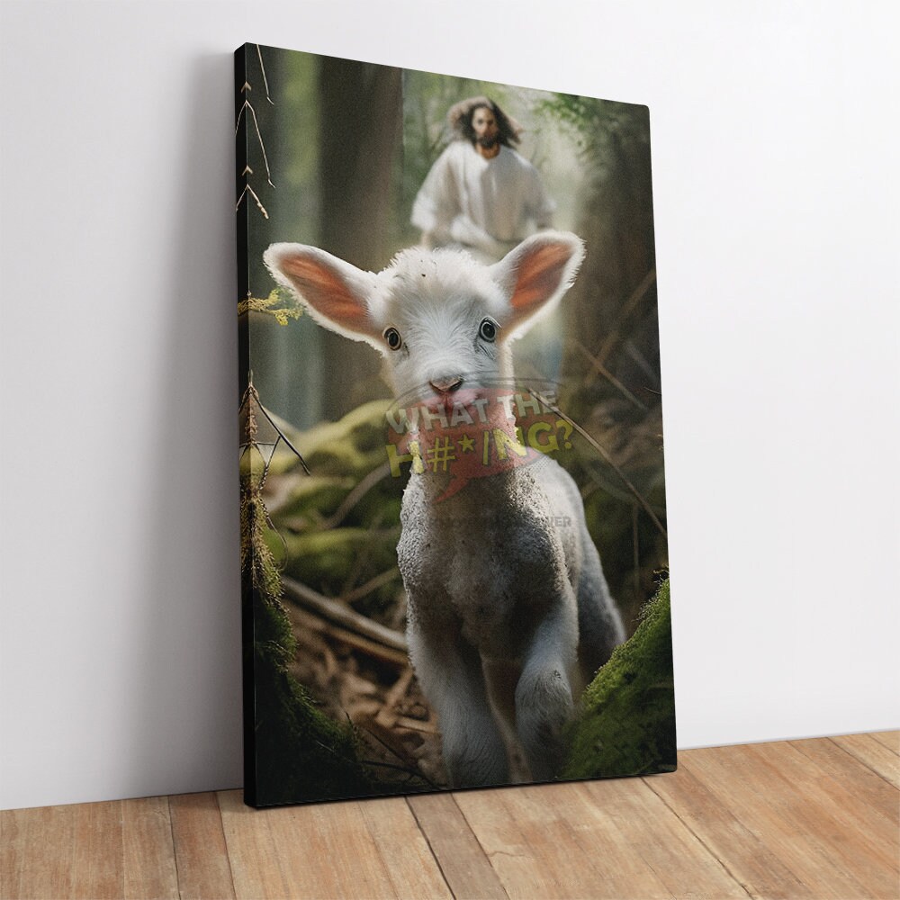 Jesus and Lamb Print Jesus Running After Lost Lamb God Poster - Etsy