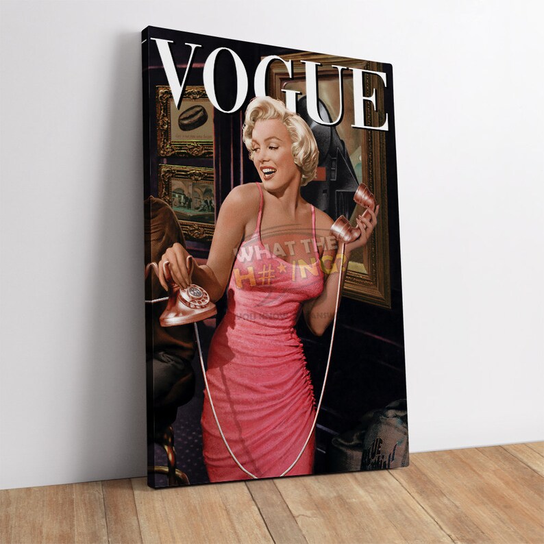 Fashion Magazine Poster, Retro Fashion Canvas Art, Vintage Fashion