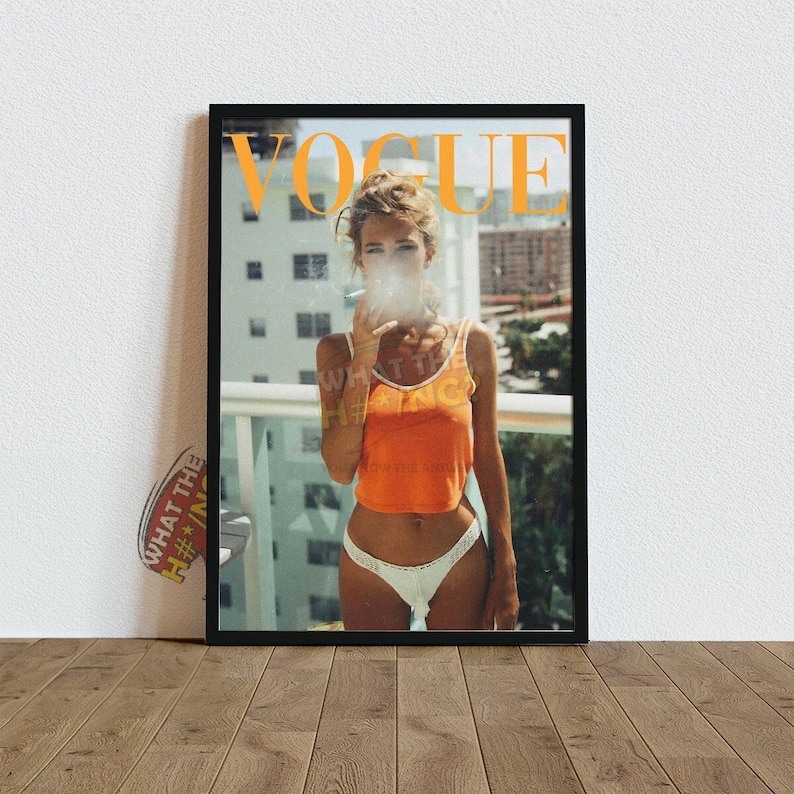 Poster di rivista di moda, arte su tela di moda retrò, poster di rivista di moda vintage, stampa di moda di lusso, stampa di riviste di arte da parete alla moda T immagine 1