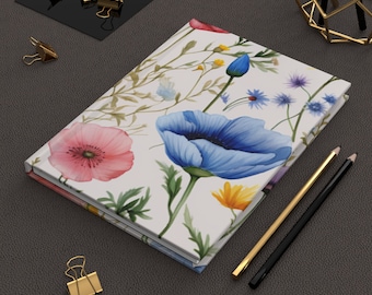 Wildflowers Hardcover Journal-A beautiful journal with a colorful floral cover design. Perfect for writing, sketching, or planning your day.