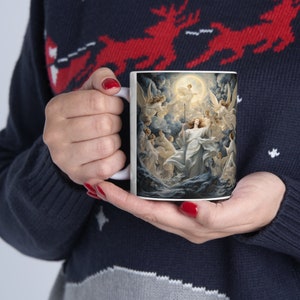 Taza de ángel del Salmo 91:11, taza inspiradora, taza con versículo bíblico, taza basada en la fe, regalo para ella, regalo para mamá, taza cristiana inspiradora más vendida