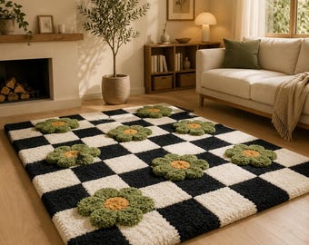 Moss Rug - Moss Stone Rug - Green Area Rug - Moss Rug - Moss Tufted Rug Handcrafted Rugs Biophilic Rug Forest 3D 8X10 Rug Textured Rug