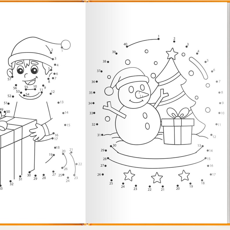 Dot to Dot Coloring 16 Pages | Holiday Activity Book (digital Download ...