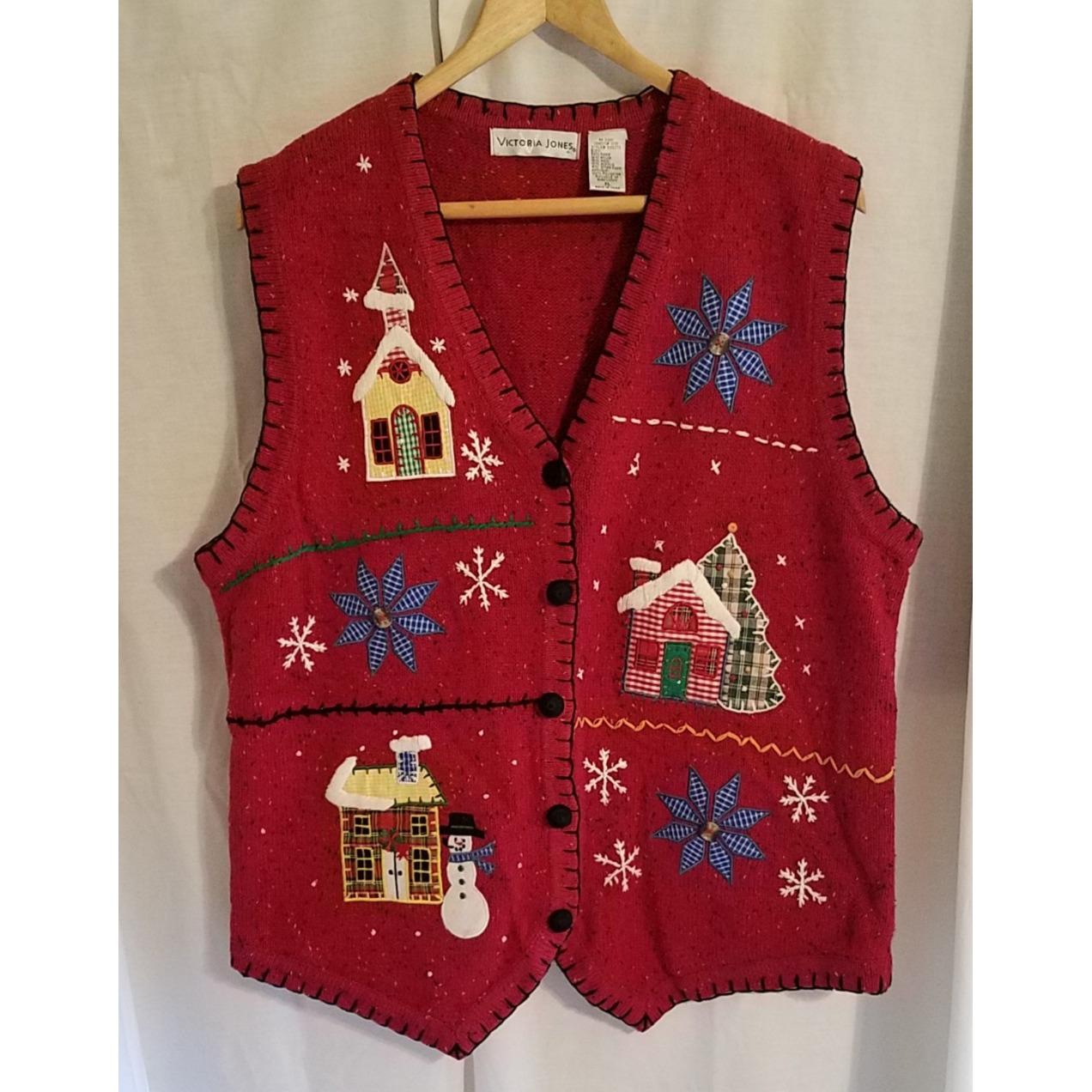 Gilet Sans Manches Victoria Jones Noël Bonhomme De Neige Perles - Femme Taille S
