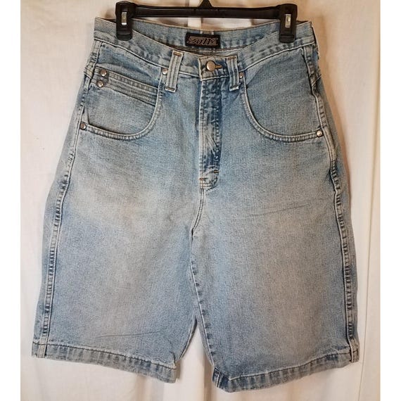 Vintage 1990s Zonz Denim Logo Double Pocket Skater Baggy Shorts