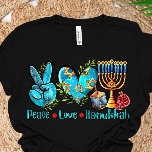 Retro Hanukkah T-Shirt for Adults and Kids, Chanukah Hoodie Hanukkah Sweater holiday sweatshirt funny Hannukah Gift, Black Jewish Shirts