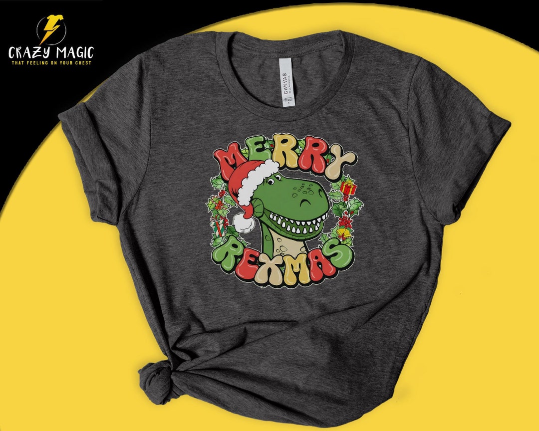 Rexmas Pixar Toy Story Merry Rexmas Tshirt, Rex Xmas Light Shirt, Disney ...
