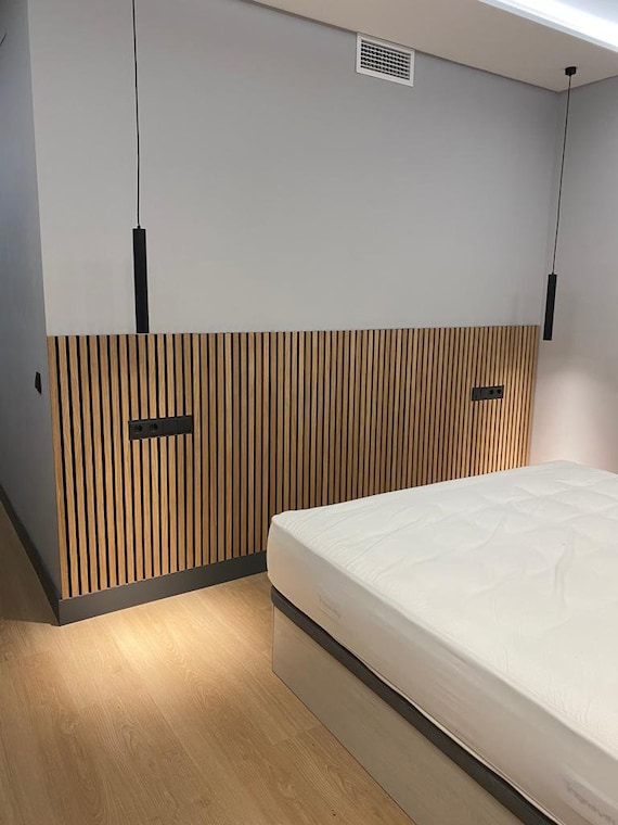 Oak slatted headboard