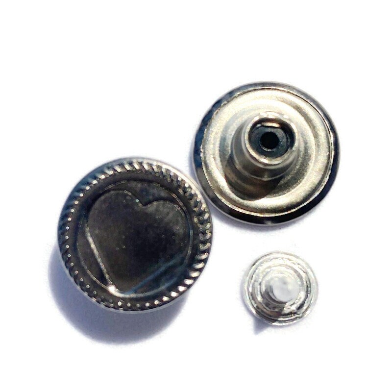 Jeans Buttons With Silver Pins Hammer on Denim Jacket Fixing