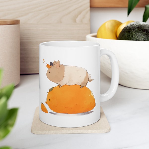 Cozy Cute Fluffy Guinea Pig Anime Mug Gift Idea Present For Family And Friends