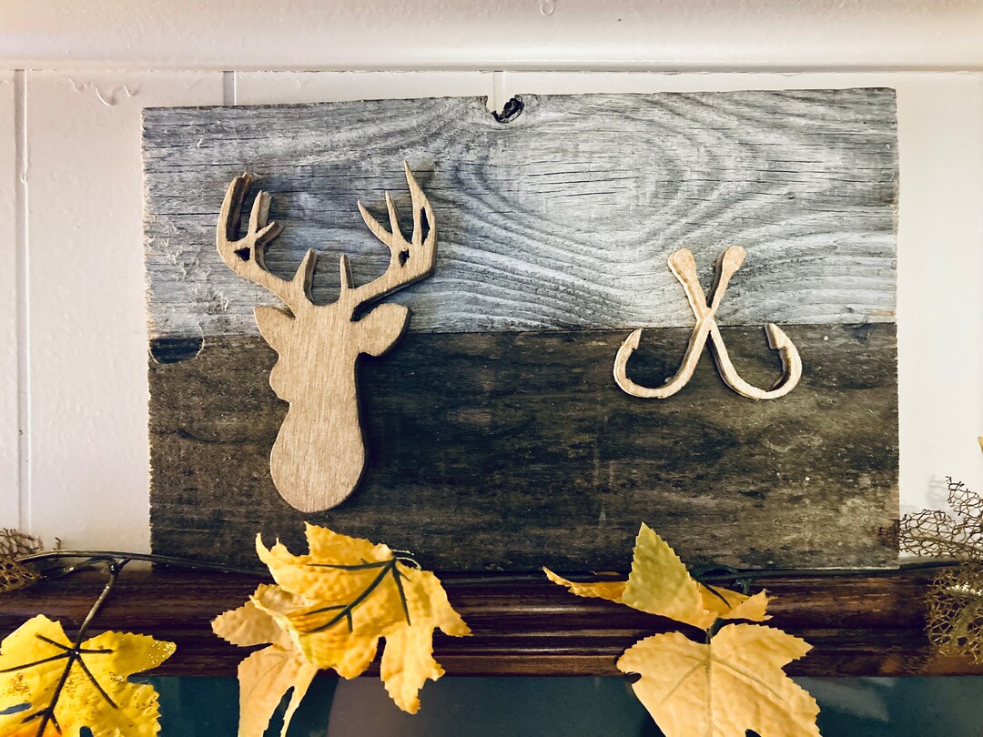 Handcrafted Wooden Deer Wall Decor Etsy