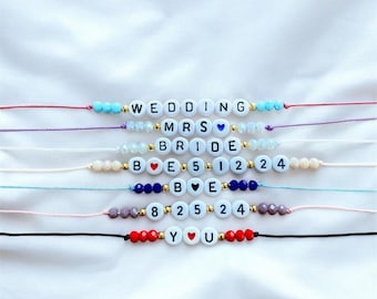 Adjustable Custom Name Bracelet/Personalized Name Word Bracelet/Personalized Jewelry/Name Bracelet/Gifts for Kids/Event Bracelet