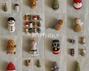 PATTERN Crocheted 12 Xmas figures – Great Christmas collection in English and Hungarian (Magyar)