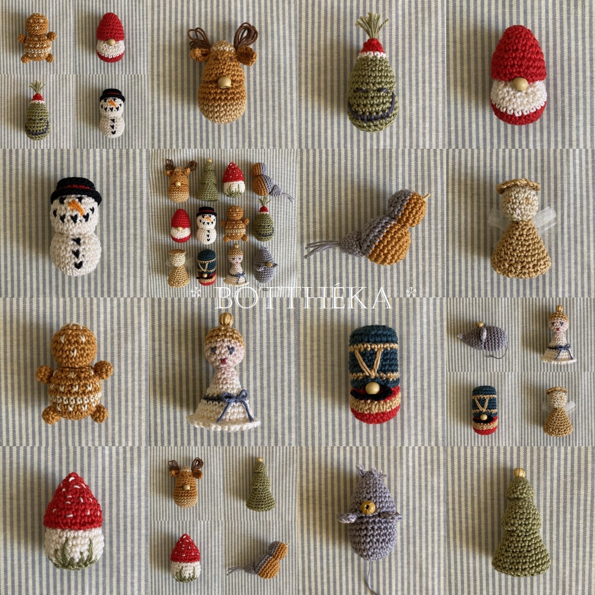 24 Fascinating Crochet Art Dolls and Figures 4 Pattern Crocheted 12 Xmas figures