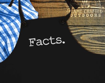 Funny Military Gifts for Men | Black BBQ Apron Man | Facts Word Affirmation Gifts | Fathers Day + Birthday | Surprise Present Army Boyfriend