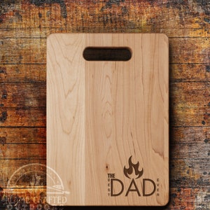 The Best Dad Ever | Gift for Men on Father&#39;s Dad | 100% Maple Hardwood Chopping Board |  Kitchen Accessory | Grilling Present for BBQ Lovers