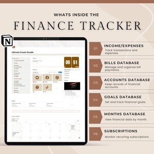 Finance Tracker Notion Template | Income & Expense Tracker | Notion Budget Template | Money Tracker