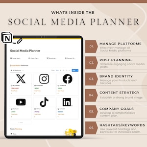 Notion Social Media Planner | Yearly Content Planning | Monthly Batch Content Creation Template